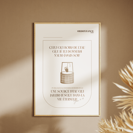 Celui qui boira de l'eau que je lui donnerai n'aura jamais soif - Jean 4: 14