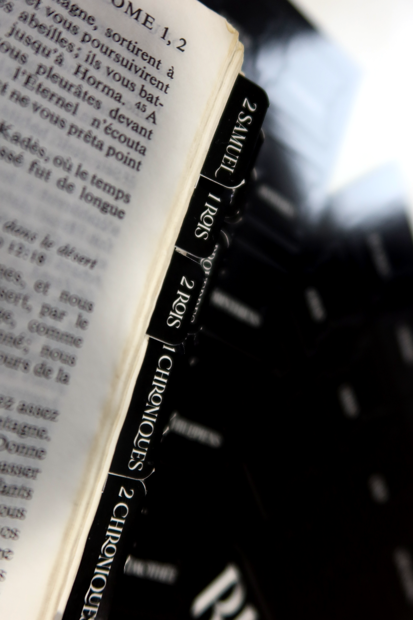 Onglets Biblique* Noir et blanc + 1 marque page offert