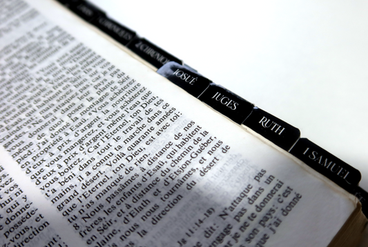 Onglets Biblique* Noir et blanc + 1 marque page offert